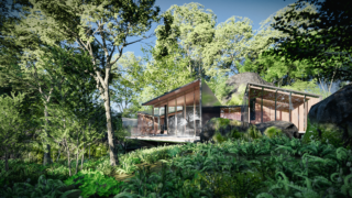 House in Volcanic Landscape